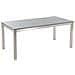 Set Di Tavolo E 6 Sedie Da Giardino In Acciaio, Granito E Fibra Tessile Beige - Piano Singolo- Grigio Lucido - 180cm - Grosseto - Foto miniatura 10