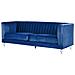 Divano 3 Posti In Tessuto Vellutato Blu Arvika - Foto miniatura 26