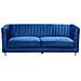 Divano 3 Posti In Tessuto Vellutato Blu Arvika - Foto miniatura 17