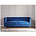 Divano 3 Posti In Tessuto Vellutato Blu Arvika - Foto miniatura 8