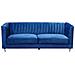 Divano 3 Posti In Tessuto Vellutato Blu Arvika - Foto miniatura 15