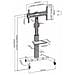 Supporto a Pavimento con Mensola Trolley TV LCD /LED 32-65" - Foto miniatura 8