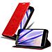 Custodia Compatibile Con Zte Nubia N1 Lite In Rosso Mela - Coperchio Protettiva Con Chiusura Magnetica, Funzione Stand E Tasca Per Le Carte - Foto miniatura 4