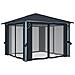 Gazebo Con Tenda 300 X 300 Cm Antracite - Foto miniatura 3