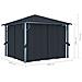 Gazebo Con Tenda 300 X 300 Cm Antracite - Foto miniatura 7