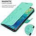 Custodia Compatibile Con Huawei Mate 20 Pro In Turchese Fiore - Coperchio Protettivo In Design Floreale Con Chiusura Magnetica, Funzione Stand E Slot Per Carte - Foto miniatura 7