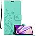 Custodia Compatibile Con Huawei Mate 20 Pro In Turchese Fiore - Coperchio Protettivo In Design Floreale Con Chiusura Magnetica, Funzione Stand E Slot Per Carte - Foto miniatura 1