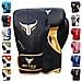 Mytra Tribal Fusion Potere Di Boxe Guanti Di Pelle Sintetica Sl3 Black Gold 16 Oz - Foto miniatura 1