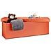 10019045 57 Sgabello Pieghevole Cassapanca Pouf Tela Arancio 114 X 38 X 38 Cm - Foto miniatura 1
