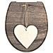 Tavoletta WC Duroplast Chiusura Ammortizzata WOOD HEART Stampa - Foto miniatura 1