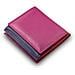 Portafoglio di pelle multicolore porta carte e monete Fucsia - Foto miniatura 7