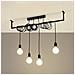 Lampada A Sospensione Salamanca 4 Nero 1000x100x100 Mm Acciaio - Foto miniatura 1
