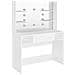 Toeletta Con Luci Led 100x40x135 Cm In Mdf Bianca - Foto miniatura 10