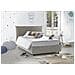 Letto Piazza E Mezza Creta, Letto Contenitore Con Rivestimento In Tessuto, 100% Made In Italy, Apertura Frontale, Con Materasso Cm 120x190 Incluso, Beige - Foto miniatura 1
