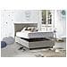 Letto Piazza E Mezza Creta, Letto Contenitore Con Rivestimento In Tessuto, 100% Made In Italy, Apertura Frontale, Con Materasso Cm 120x190 Incluso, Beige - Foto miniatura 2