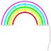 Rainbow Figura luminosa decorativa Multicolore LED - Foto miniatura 2