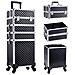 Trolley Makeup 4in1 Valigetta Nero Trucco Estetista Beauty Case Ruote Staccabili - Foto miniatura 1