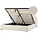 Letto Contenitore Bouclé Quillien 160 X 200 Cm Beige Chiaro - Foto miniatura 7