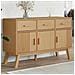 Credenza Olden Marrone 114x43x73,5 Cm In Legno Massello Di Pino - Foto miniatura 8