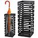 Portaombrelli in Metallo Design Moderno Porta Ombrelli Quadrato Stand Nero - Foto miniatura 1