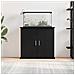 Supporto per Acquario 81x36x73 cm Legno Multistrato Rovere Nero - Foto miniatura 7