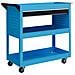 Carrello Porta Attrezzi con Manico Laterale, Cassetto e 3 Ripiani in Acciaio, 82x35x76 cm, Blu - Foto miniatura 1