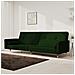 Divano Letto A 2 Posti Con 2 Cuscini Verde Scuro In Velluto - Foto miniatura 1
