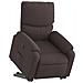 Poltrona Alzapersona Reclinabile Marrone Scuro In Tessuto - Foto miniatura 3