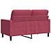 Lusso Casadino -  Divano A 2 Posti Rosso Vino 120 Cm In Velluto - Foto miniatura 5