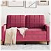 Lusso Casadino -  Divano A 2 Posti Rosso Vino 120 Cm In Velluto - Foto miniatura 8
