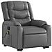 Poltrona Alzapersona Elettrica Reclinabile Grigio in Similpelle - Foto miniatura 4