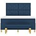 Letto Box Spring con Materasso e Panca Blu 140x200 cm Tessuto - Foto miniatura 9