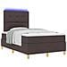 Letto a molle con materasso Marrone scuro 120 x 200 cm Tessuto - Foto miniatura 3