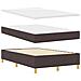 Letto a molle con materasso Marrone scuro 120 x 200 cm Tessuto - Foto miniatura 7