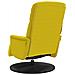 Poltrona Reclinabile con Poggiapiedi Gialla in Velluto - Foto miniatura 5