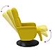 Poltrona Reclinabile con Poggiapiedi Gialla in Velluto - Foto miniatura 6