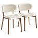 Set Di 2 Sedie Aura Beige In Tessuto Loop E Legno Chiaro - Foto miniatura 1