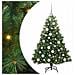 Albero di Natale artificiale con 150 LED Verde 120 cm PE e PVC - Foto miniatura 1
