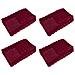 Coperta in Pelliccia di Coniglio Finta 4 pcs Rosso Bordeaux - Foto miniatura 1