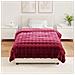 Coperta in Pelliccia di Coniglio Finta 4 pcs Rosso Bordeaux - Foto miniatura 4