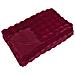 Coperta in Pelliccia di Coniglio Finta 4 pcs Rosso Bordeaux - Foto miniatura 5