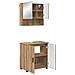 Set di mobili per il bagno con porta 2 pcs Rovere artigianale - Foto miniatura 1