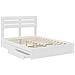 Letto con Contenitore Bianco 160 x 200 cm Legno multistrato - Foto miniatura 5