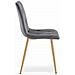 Sedia TYRA in velluto grigio scuro con gambe in legno x4 - Foto miniatura 6