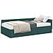 Struttura Letto Angolare con Materasso 2 pcs Verde Tessuto - Foto miniatura 1