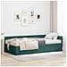 Struttura Letto Angolare con Materasso 2 pcs Verde Tessuto - Foto miniatura 2