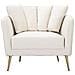 Poltrona Kiev Crema In Velluto Con Gambe Dorate - Foto miniatura 2