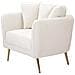Poltrona Kiev Crema In Velluto Con Gambe Dorate - Foto miniatura 3
