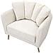 Poltrona Kiev Crema In Velluto Con Gambe Dorate - Foto miniatura 4