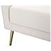 Poltrona Kiev Crema In Velluto Con Gambe Dorate - Foto miniatura 6